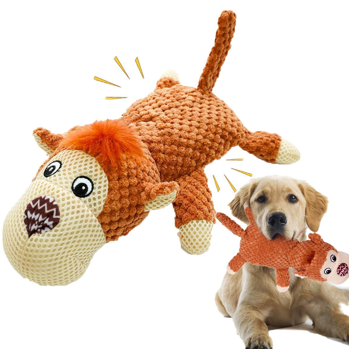 Natural Pets™ Monkey Plush Chew Toy
